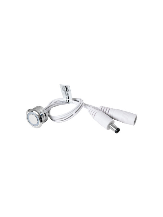 GloboStar Round Metallic Recessed Spot with Integrated LED and Cool White Light White 2x2cm. 1pcs