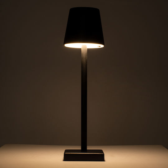 GloboStar Nega Metal Lampă de masă LED cu Abajur Negru și Bază