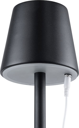 GloboStar Nega Metal Lampă de masă LED cu Abajur Negru și Bază