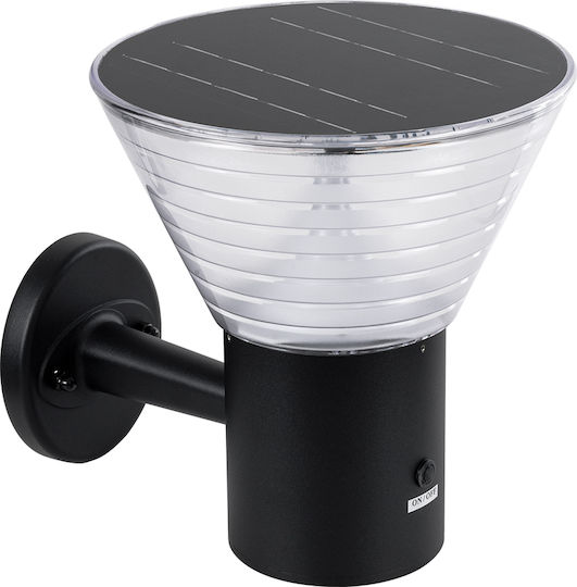 GloboStar Veggie Επιτοίχιο Ηλιακό Φωτιστικό 10W 330lm Ψυχρό Λευκό 6000K με Φωτοκύτταρο IP65 23x30x25εκ.