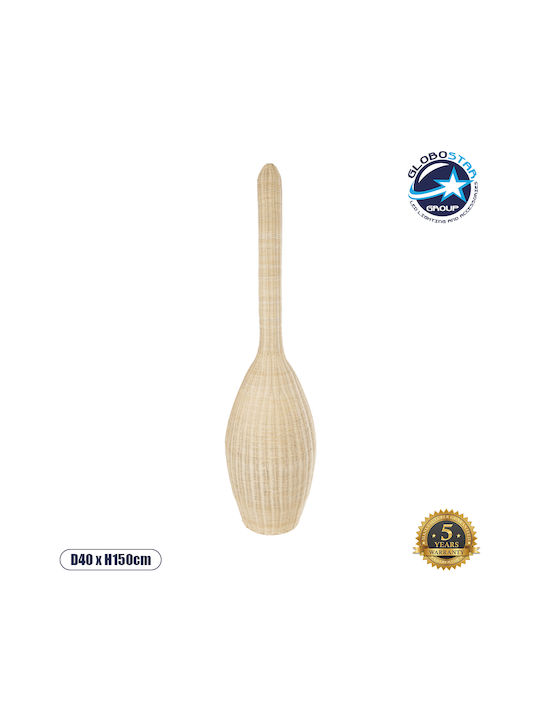 GloboStar Paradis Floor Lamp H150xW40cm. with Socket for Bulb E27 Beige