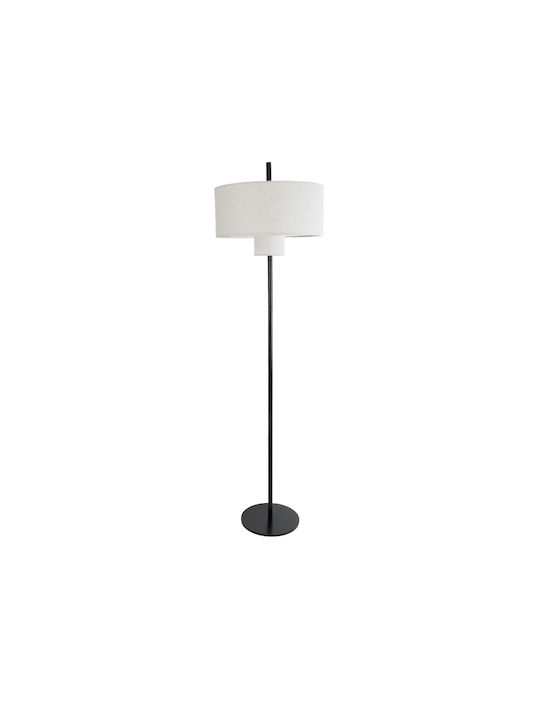 GloboStar Marigold Floor Lamp H160xW46cm. with Socket for Bulb E27 Black