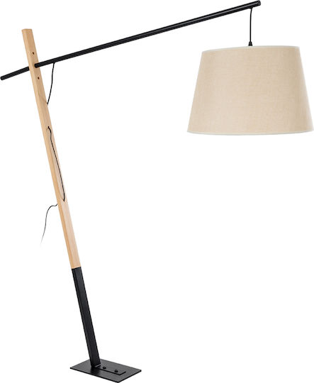 GloboStar Kelsie Stehleuchte H140xB40cm. mit Fassung für Lampe E27 Schwarz