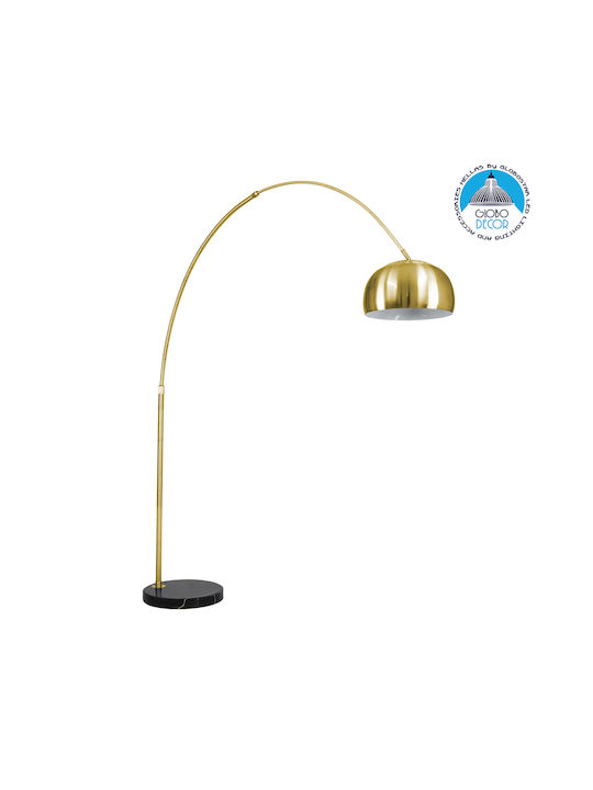 GloboStar Prague Stehleuchte H220xB210cm. mit Fassung für Lampe E27 Gold