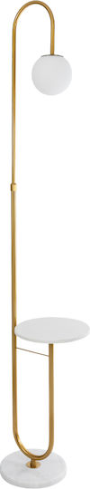 GloboStar Cordelia Floor Lamp H180xW30cm. with Socket for Bulb E27 Gold