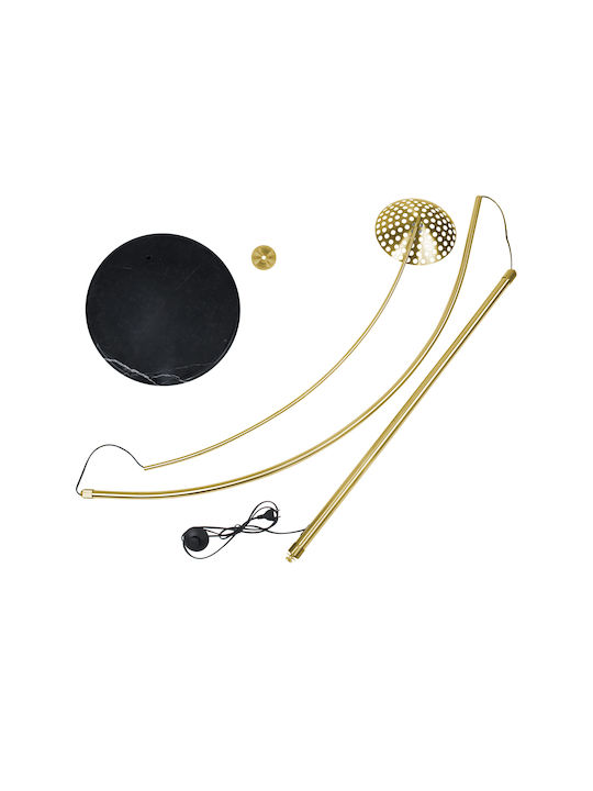 GloboStar Prague Stehleuchte H220xB210cm. mit Fassung für Lampe E27 Gold