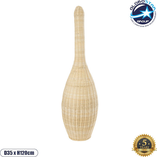 GloboStar Paradis Floor Lamp H120xW35cm. with Socket for Bulb E27 Beige