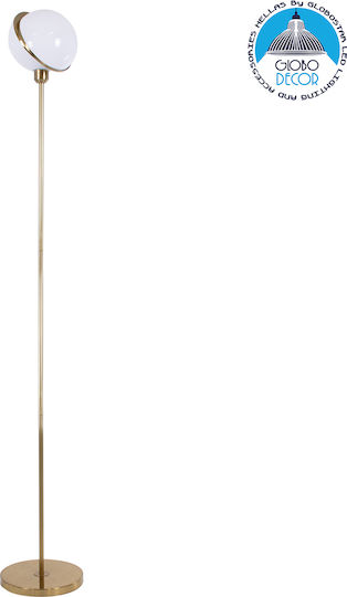 GloboStar Hudson Floor Lamp H177xW20cm. with Socket for Bulb E27 Gold
