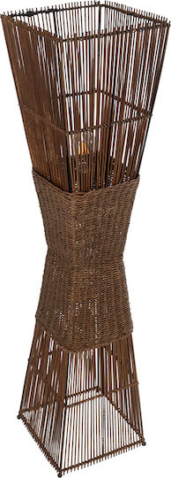GloboStar Palma Floor Lamp H130xW30cm. with Socket for Bulb E27 Brown