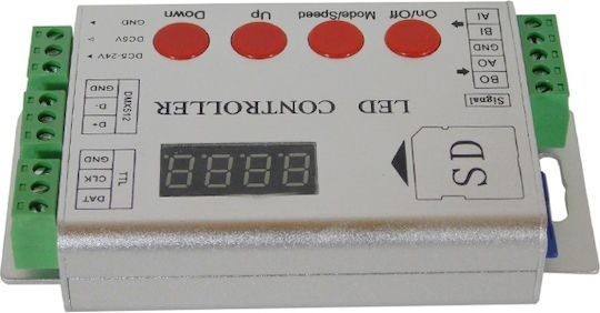 GloboStar Ασύρματο RGB Controller RF με Κάρτα SD 73444