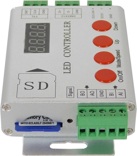 GloboStar Ασύρματο RGB Controller RF με Κάρτα SD 73444