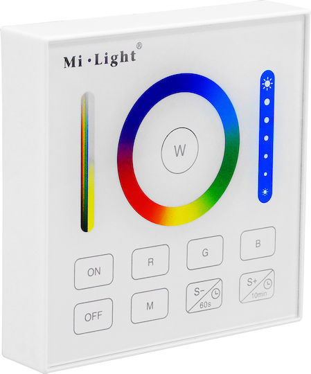 GloboStar Mi-Light B0 Διακόπτης Dimmer με Πλαίσιο LED Αφής Smart Χειριστήριο 2.4G