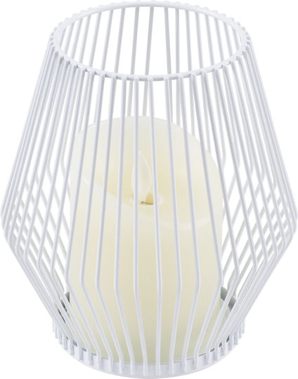 GloboStar Διακοσμητικό Φωτιστικό Cadle LED Θερμό Λευκό 2700K Κερί 14x14x16εκ.