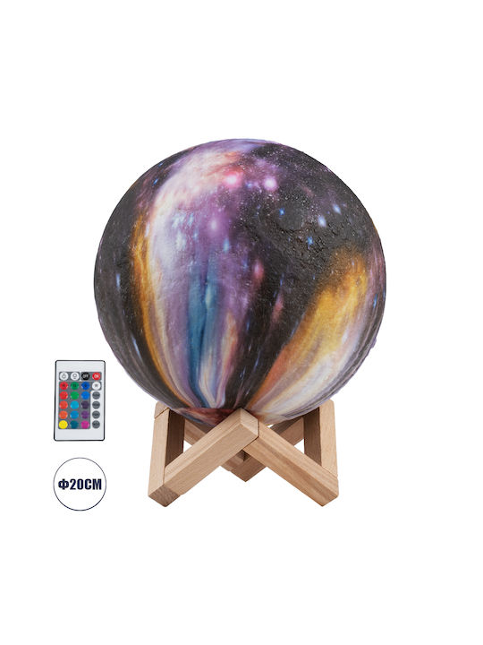 GloboStar Διακοσμητικό Φωτιστικό Kaotica LED RGB Moon Light 20x20x25εκ.