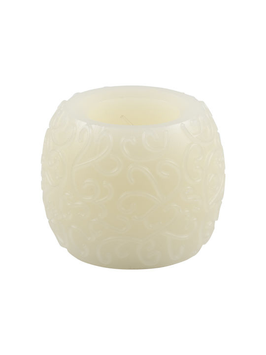 GloboStar Διακοσμητικό Φωτιστικό CANDLE LED Θερμό Λευκό 2700K Κερί 6x6x5εκ.