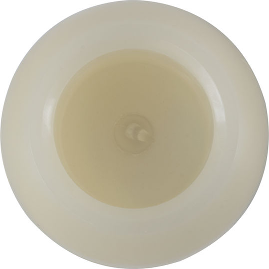 GloboStar CANDLE Dekorative Lampe Wachs-Politur Weiß 2Stück