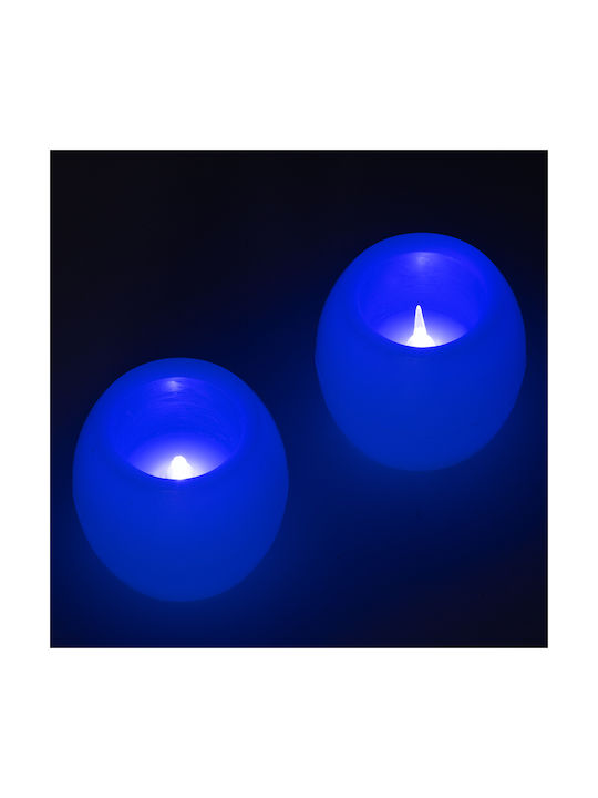 GloboStar Διακοσμητικό Φωτιστικό CANDLE LED Κερί 2τμχ 6x5εκ.