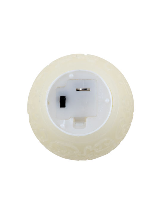 GloboStar Διακοσμητικό Φωτιστικό CANDLE LED Θερμό Λευκό 2700K Κερί 6x6x5εκ.