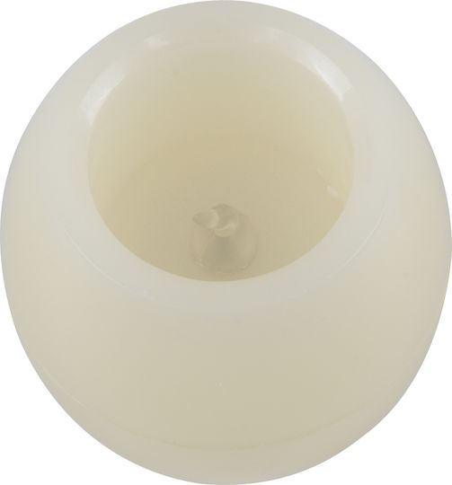 GloboStar CANDLE Dekorative Lampe Wachs-Politur Weiß 2Stück