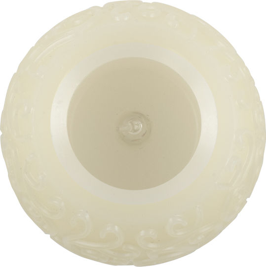 GloboStar CANDLE Dekorative Lampe Wachs-Politur Weiß