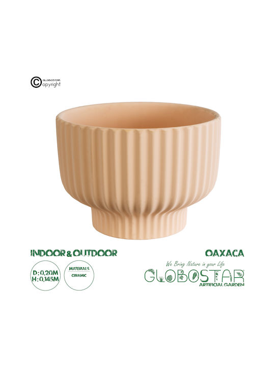 GloboStar Artificial Garden Oaxaca Ghiveci Ceramică Roz 20x20x14.5εκ.