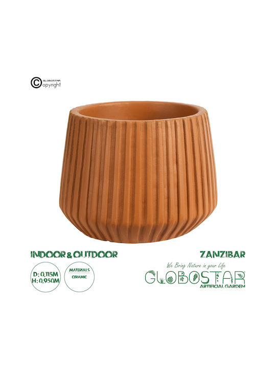 GloboStar Ghiveci Ceramică Maro 11.5x11.5x9.5εκ.