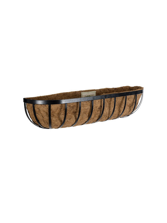 GloboStar Salamina Planter Metal Brown with Stand 76x19x18cm.