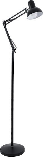 GloboStar Audrey Vintage Lampa de podea Î190xL15cm. cu Soclu pentru Bec E27 Negru