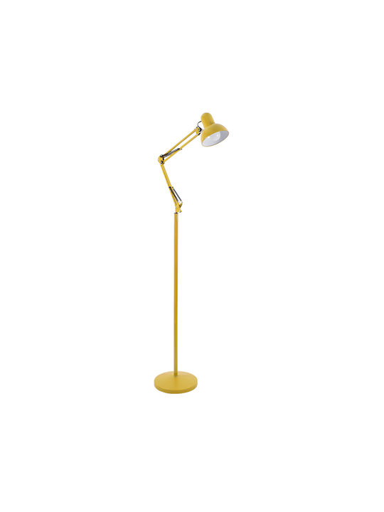 GloboStar Audrey Vintage Stehleuchte H190xB15cm. mit Fassung für Lampe E27 Gelb