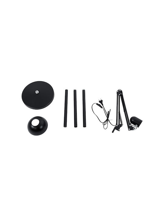 GloboStar Audrey Vintage Floor Lamp H190xW15cm. with Socket for Bulb E27 Black