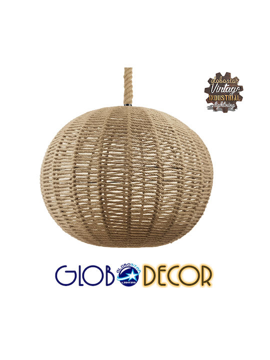 GloboStar Litton Ceiling Light Beige Grid with E27 Socket 60x45x45cm