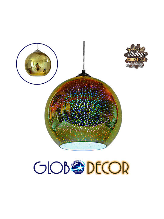 GloboStar Saturn Pendant Light Gold with Socket E27 25x22cm