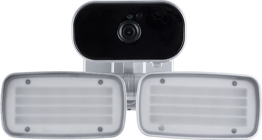 GloboStar 86043 IP Surveillance Camera Wi-Fi Full HD 1080p Waterproof Battery Powered with Two-Way Communication Silver