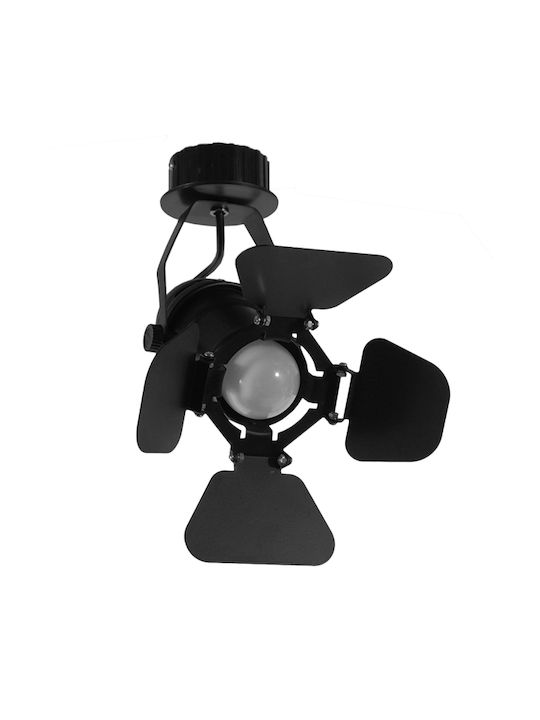 GloboStar Chicago Single Spot with Socket E27 in Black Color