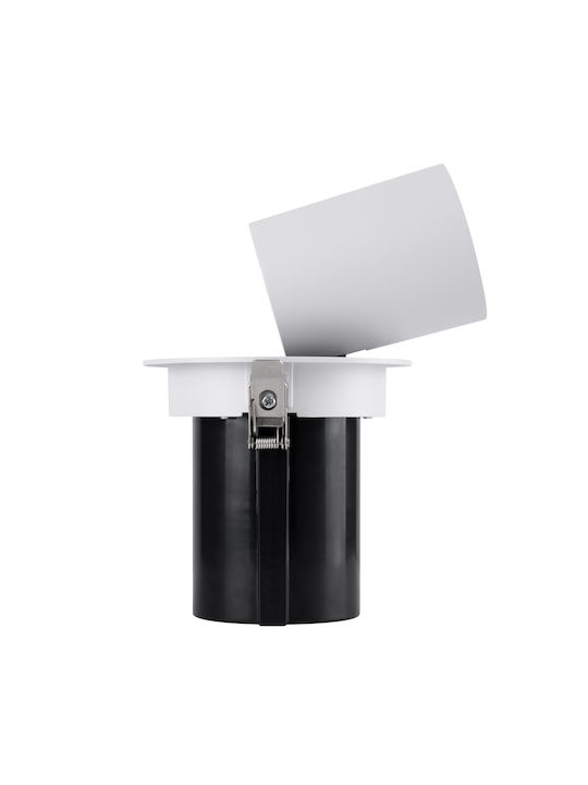 GloboStar Virgo-B Μονό LED Φυσικό Λευκό Σποτ σε Λευκό Χρώμα