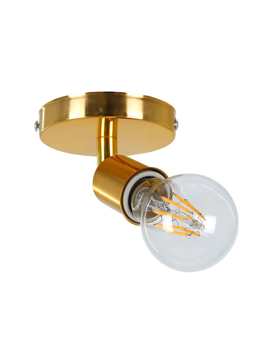 GloboStar Sara Single Spot with Socket E27 in Gold Color