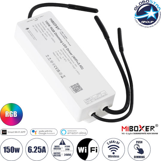 GloboStar Τροφοδοτικό LED Στεγανό IP67 Ισχύος 150W με Τάση Εξόδου 24V