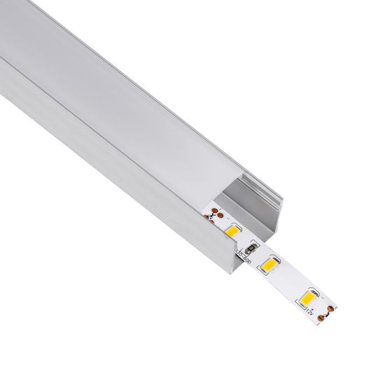 GloboStar External Aluminum Profile for LED Strip with Opal Cover 100x2.3x2cm