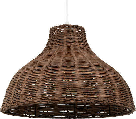 GloboStar Mayotte Pendant Light Brown Bell with Socket E27 42x42x28cm