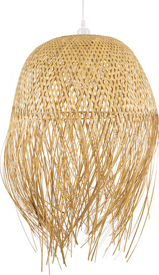 GloboStar Manila Hängelampe Beige Boho Glocke mit Fassung E27 51x51x70cm.