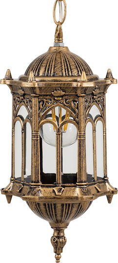 GloboStar Darcy Pendant Light Bronze Grid with Socket E27 16x16x32.5cm