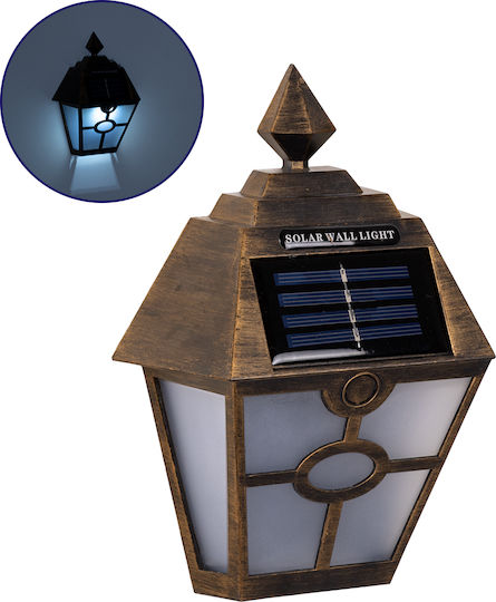 GloboStar Wall Mounted Solar Light Traffic light 1W 40lm Cold White 6000K with Motion Sensor and Photocell IP65