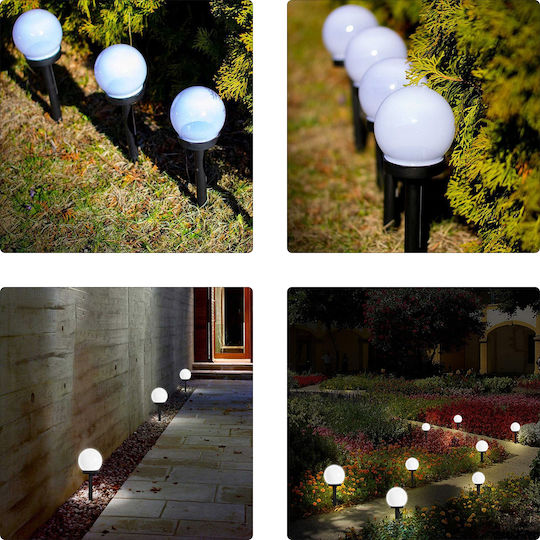 GloboStar Spiked Solar Light Traffic light 1W 100lm Cold White 6000K with Photocell IP65