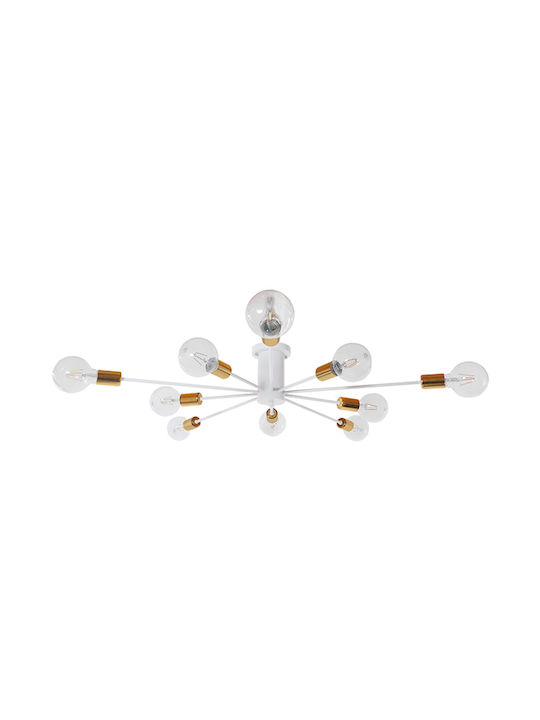 GloboStar Aurora Ceiling Mount Light 95cm White with Socket E27