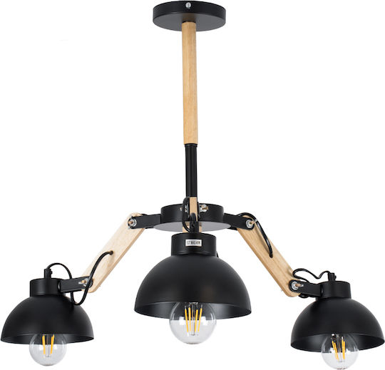 GloboStar Oldschool Deckenleuchte 75cm Schwarz mit Fassung E27