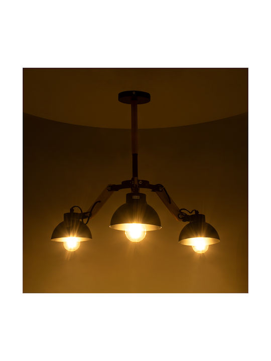 GloboStar Oldschool Ceiling Mount Light 75cm Black with Socket E27