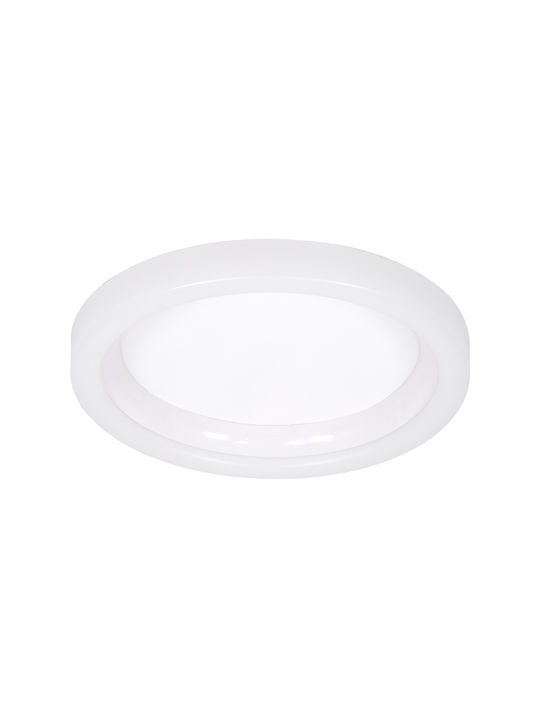 GloboStar Ariana Ceiling Mount Light 48cm White with Integrated LED and Remote Control