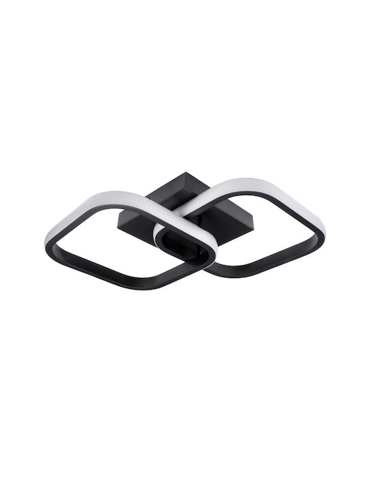 GloboStar Nora Ceiling Mount Light 40cm Black with Integrated LED