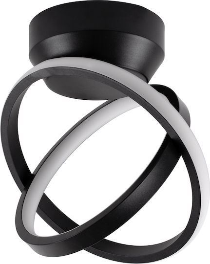 GloboStar Amelia Ceiling Mount Light 24.5cm Black with Integrated LED and Remote Control