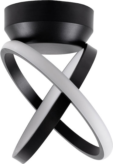 GloboStar Amelia Ceiling Mount Light 24.5cm Black with Integrated LED and Remote Control